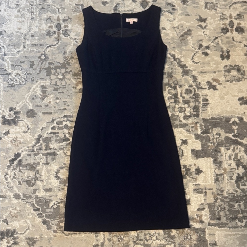Elegant navy blue Sleeveless Dress